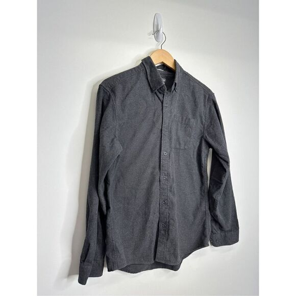 Eddie Bauer Shirt Mens Medium Button Front Gray 100% Cotton Classic Fit - Picture 2 of 10